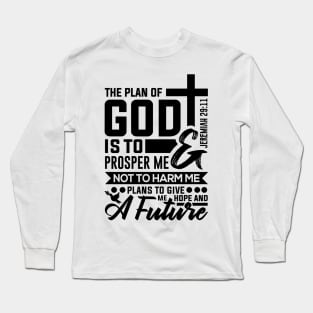 Christian Bible Verse Jeremiah 29:11 Personalised Long Sleeve T-Shirt